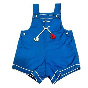 Vintage Betti Terrell Lord & Taylor Sailor Onesie One piece outfit blue white